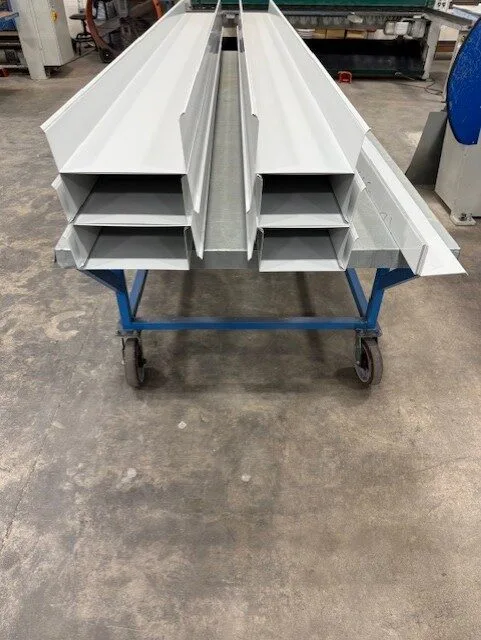 Custom parapet coping installed on commercial building